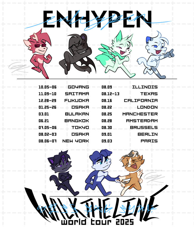 "WALK THE LINE" fan-made tour shirt design